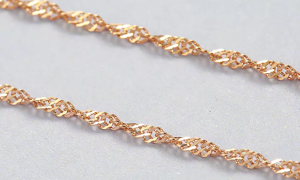 Halsketten-Set in Gelb-Gold, Weiß-Gold und Roségold - Second Medium