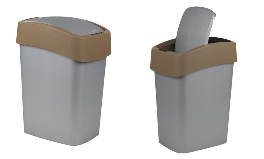 Image 2: Curver Plastic Flip Lid Waste Bin