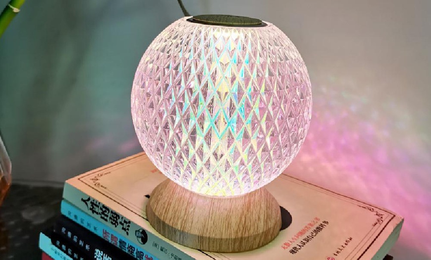 Image 4: Glass Ball USB Desk Lamp with Touch Sensor