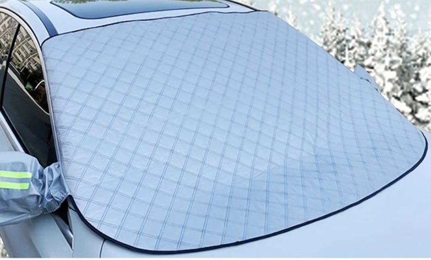 Image 2: Magnetic Windscreen Car Cover With Wing Mirror Covers 