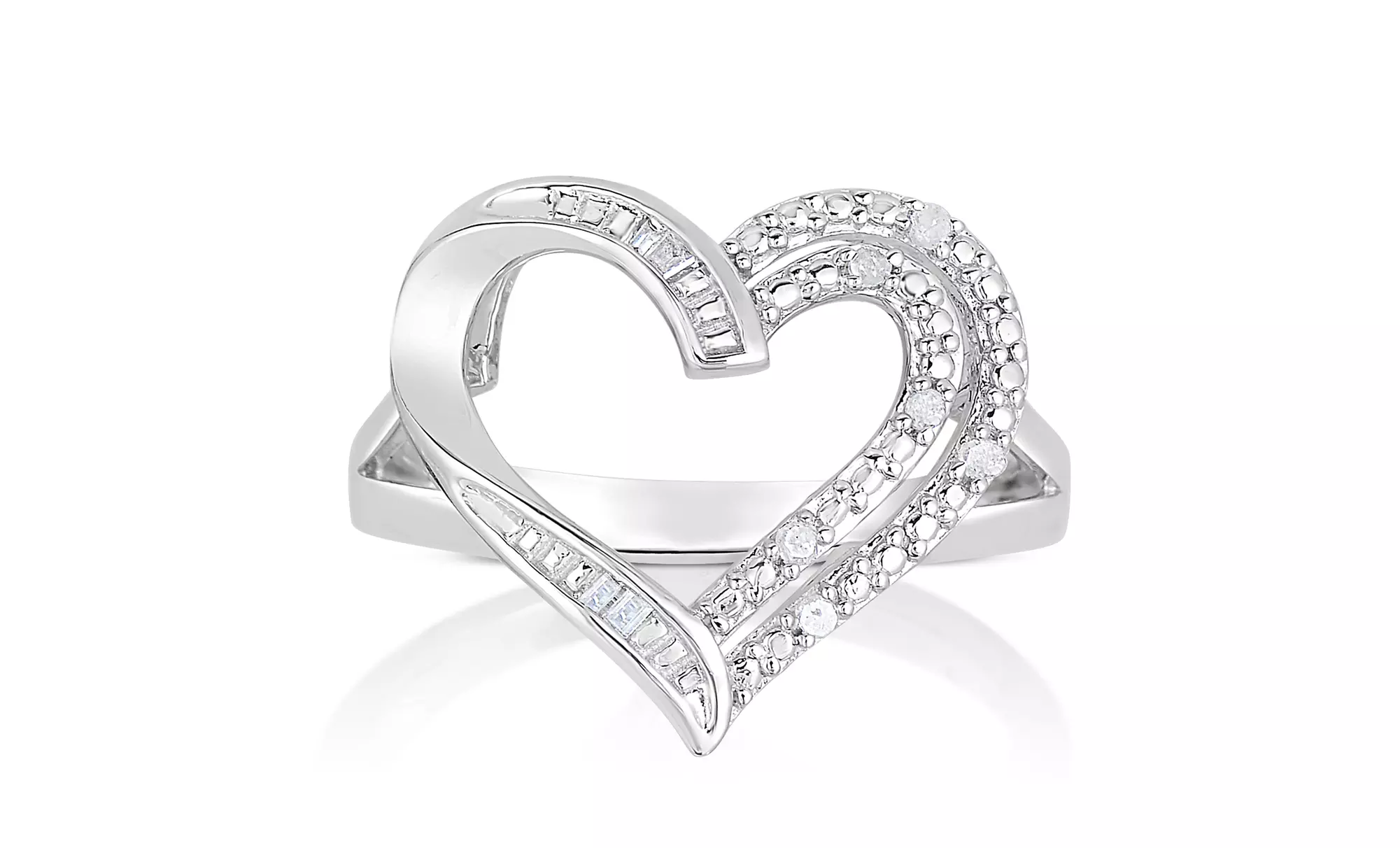 1/10 CTTW Diamond Heart 2-Piece Jewelry Set in Sterling Silver - Second Medium