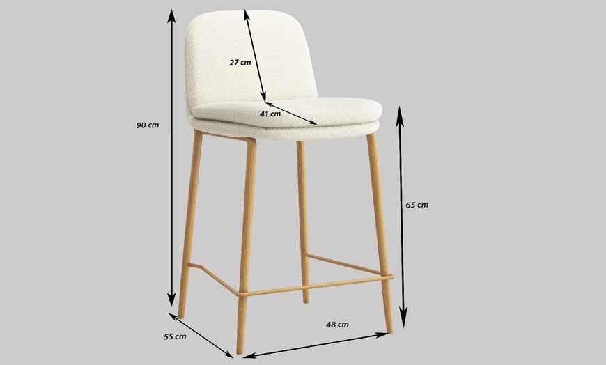 Image 36: Lot de 2 chaises de bar "Amir" de DOOSENSE