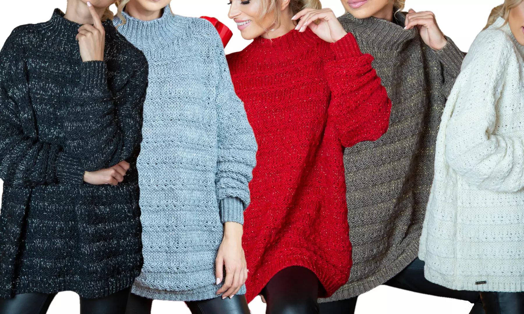 Pull pour femme en maille et lurex - Primary Image