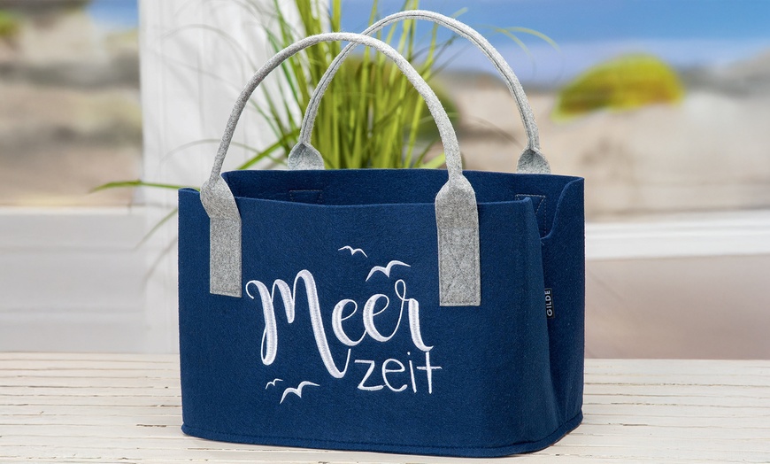 Image 13: GMD Living Filztasche mit besticktem Motiv