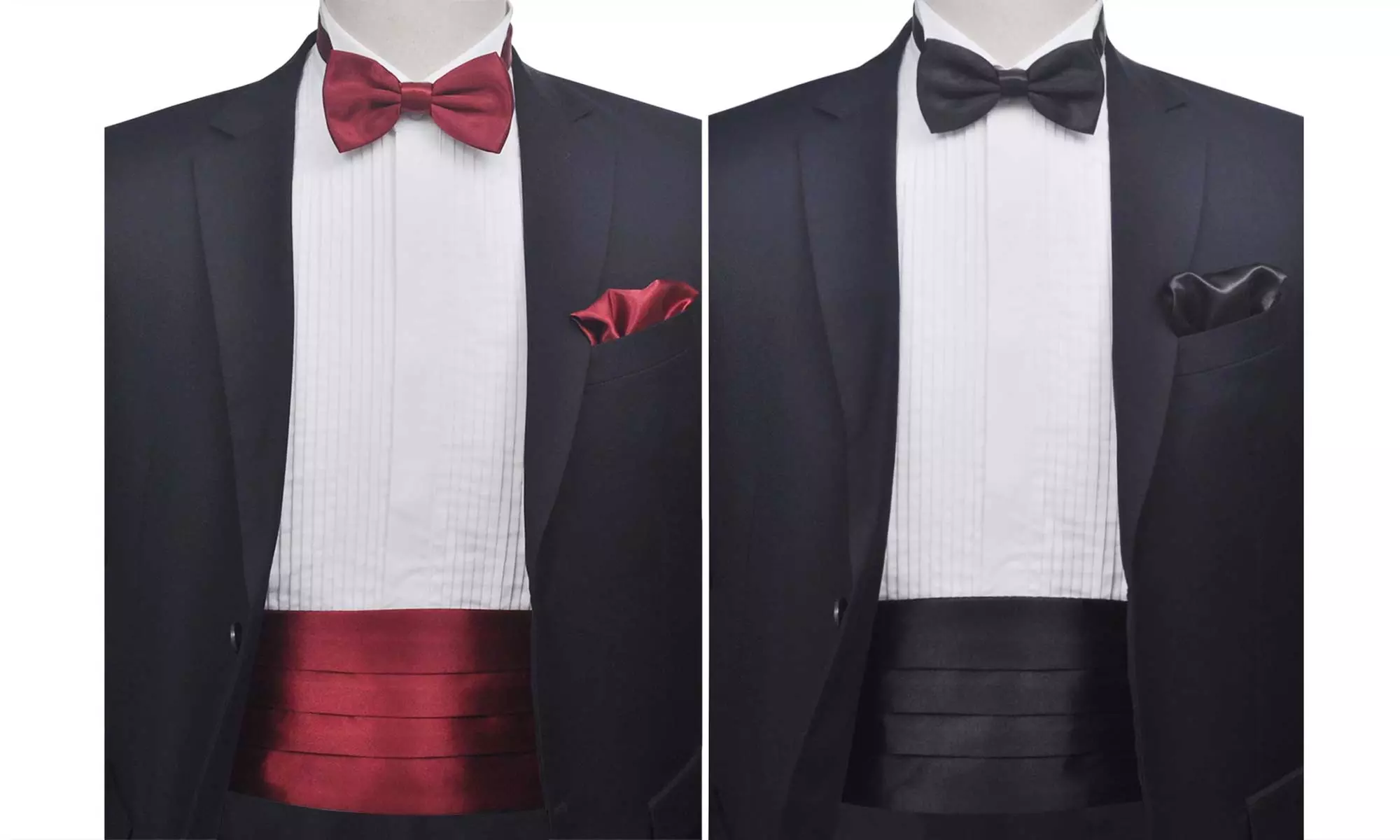 Men's Cummerbund and Bow Tie Set in Choice of Colour - Primary Image
