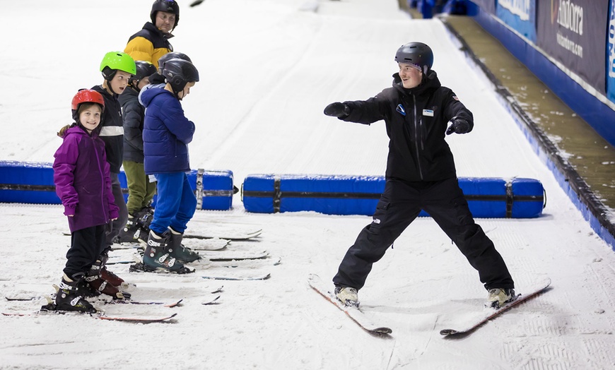 Image 1: Ski or Snowboard Lesson at The Snow Dome