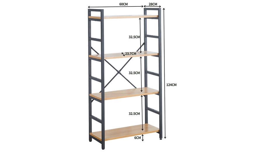 Image 9: Scaffale "Seattle" in legno e acciaio, stile industriale, Sampur