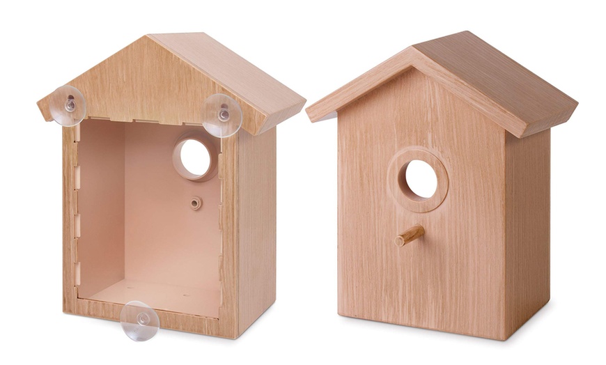 Image 2: Clever Window Bird House Box