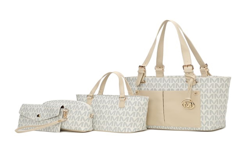 Image 8: Havenly Vegan Leather Tote Set - Stylish & Functional