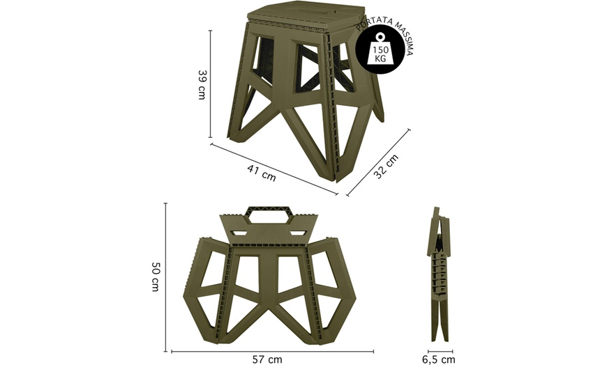 Image 12: Sgabello Pieghevole Multiuso