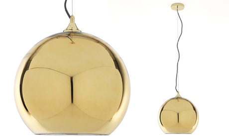 Lampadario Globe Gold realizzato in vetro