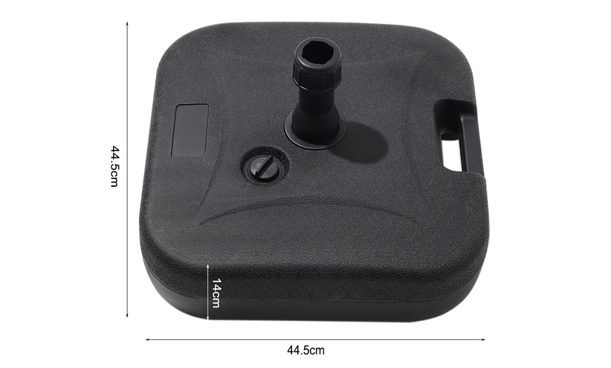 Image 12: Rotatable Solar Lighting Garden Umbrella with Fillable Base