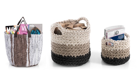Borsa realizzata a mano o set ceste multifunzione
