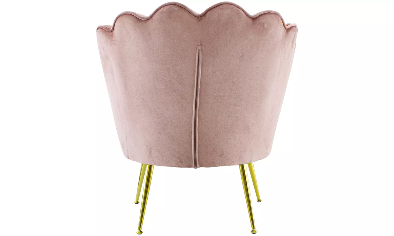 Poltrona con schienale a conchiglia