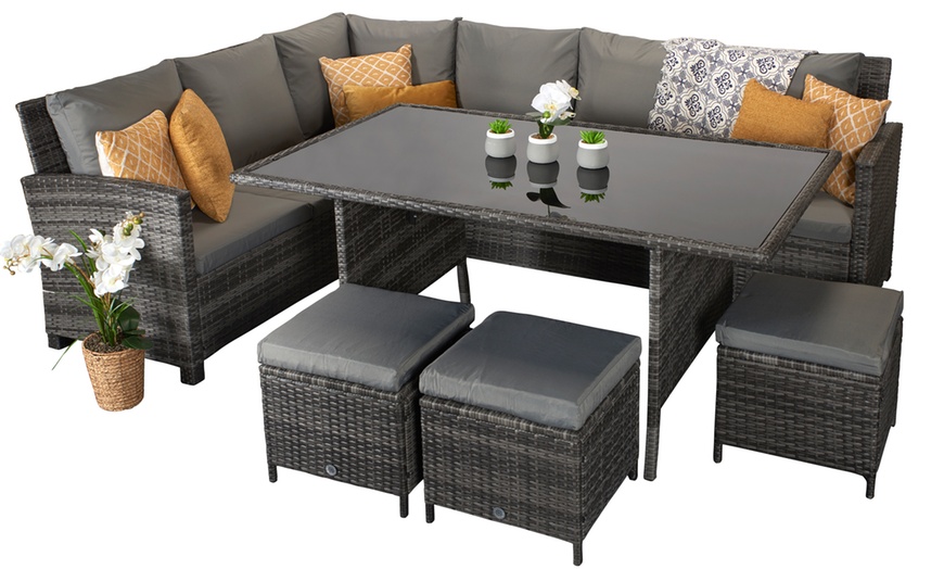 Image 2: Cuba Corner Dining Sofa Set