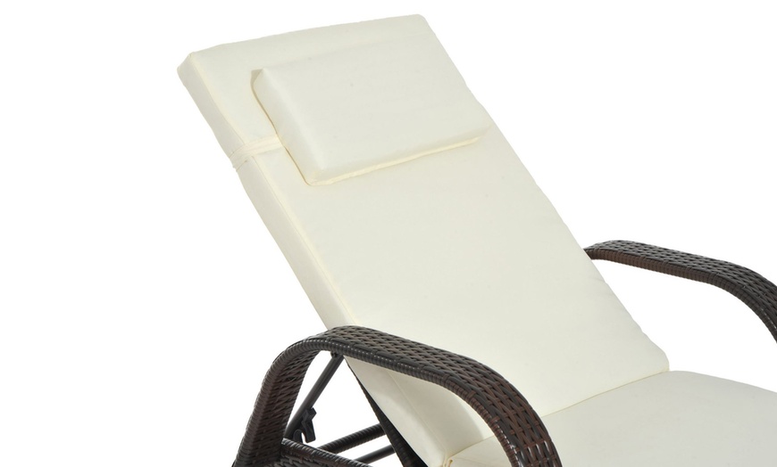 Image 13: Outsunny Lounger Recliner Bed