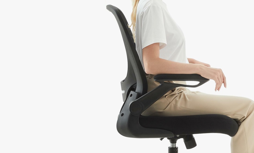 Image 3: Drafting Ergonomic Mesh Desk Chair