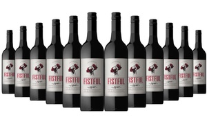 12-Bottles of Fistful Wines in Choice of 7 Varieties