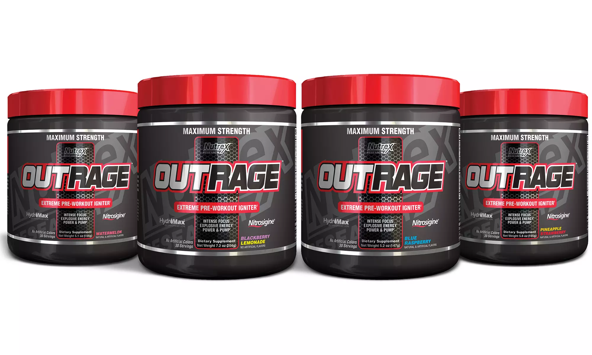 Nutrex Outrage Extreme Pre-Workout Igniter Supplement (2-Pack, 30 Servings Each) - Primary Image