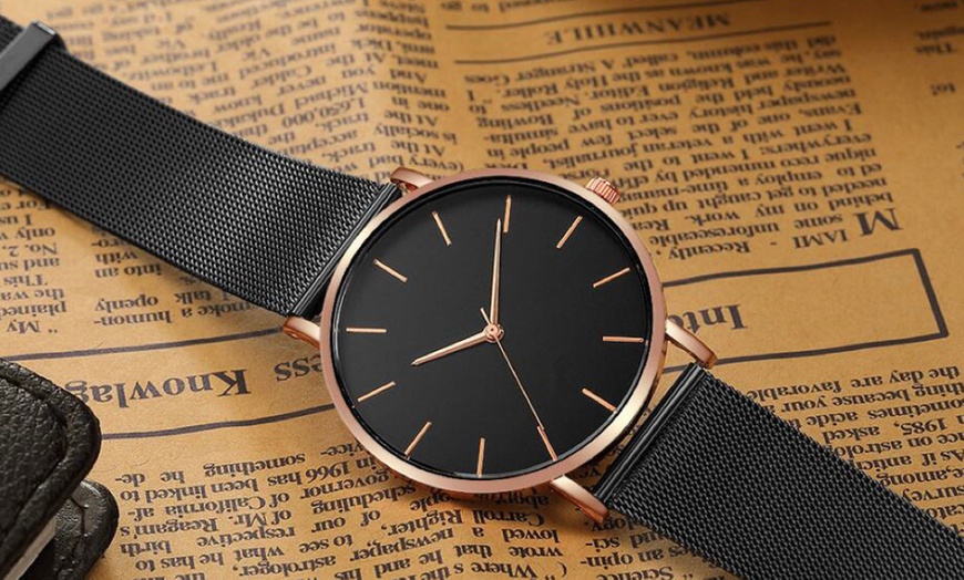 Image 1: Minimalist Fashion Watch