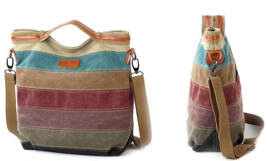 Image 2: Shoulder or Tote Bag Rainbow