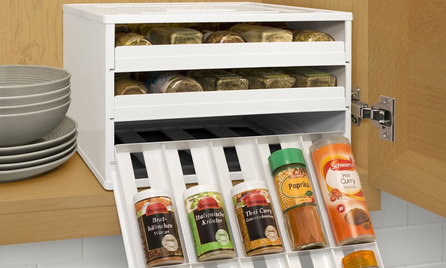 Image 1: YouCopia Spice Storage Stack