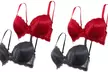 Women's Padded Lace Underwire Push Up Bra (4-Pack) - Image 6
