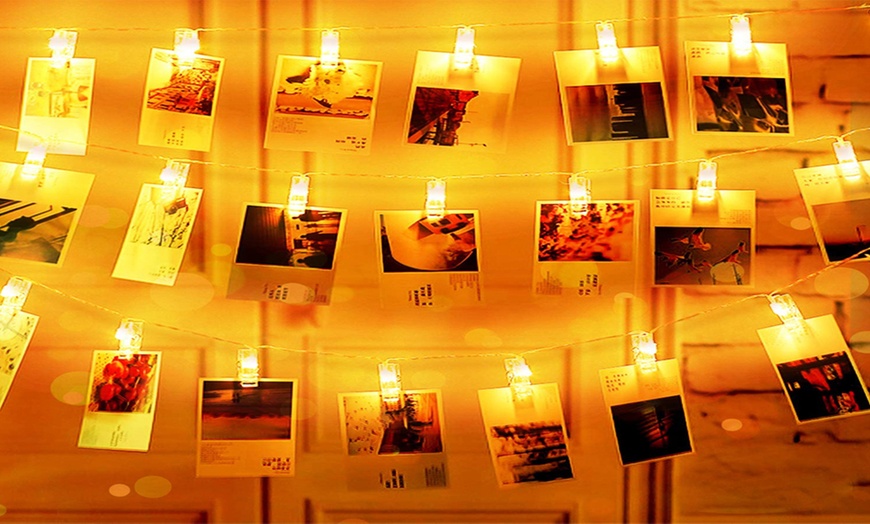 Image 7: Guirlande lumineuse avec clips photo