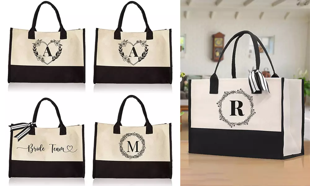 Personalisierbare Einkaufstasche mit Text oder Initialen
