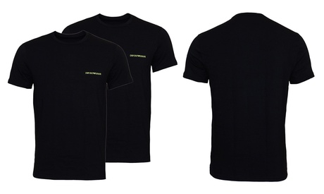 2 t-shirt per uomo Emporio Armani disponibili dalla S alla XXL e in 2 modelli e colori, con spedizione gratuita