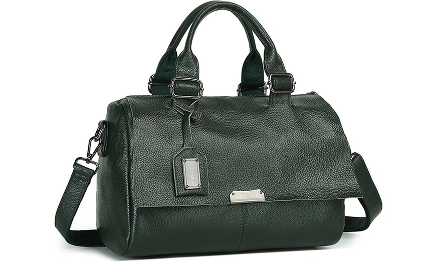 Image 26: Premium Leather Crossbody Bag With Large Capacity