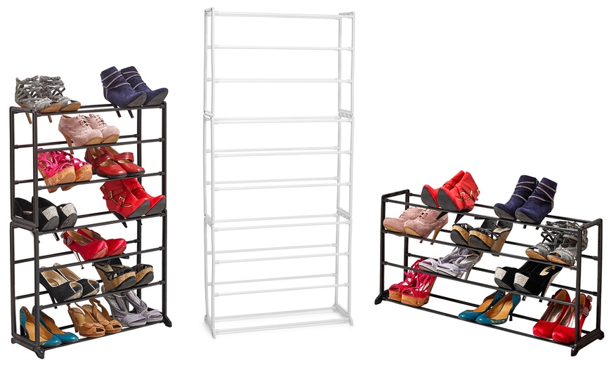 Image 1: Multi-Tier Shoe Rack