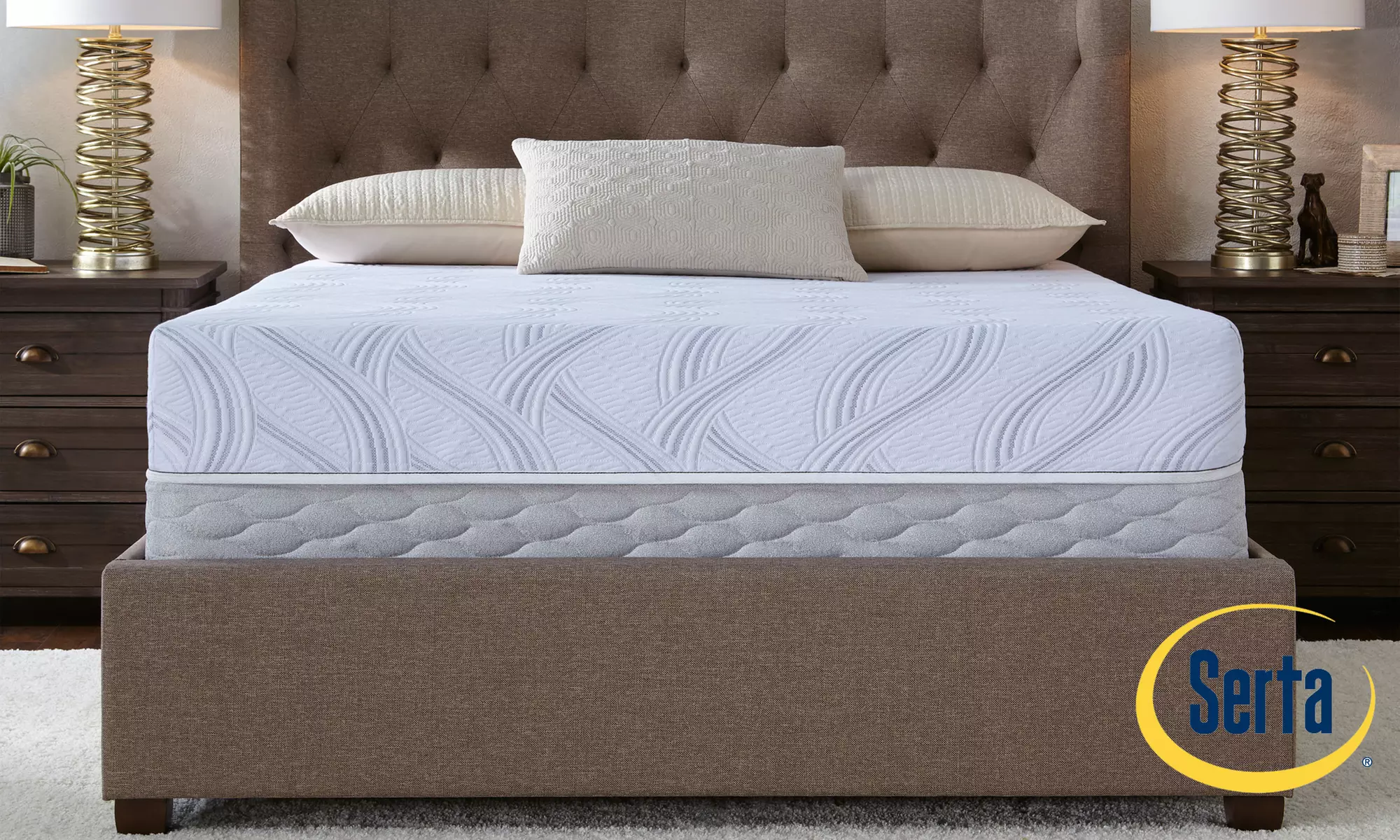 Serta Sertapedic 10" Gel Memory Foam Mattress Set. Free White Glove Delivery. - Primary Image