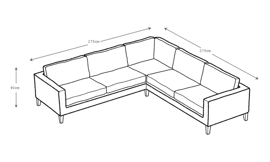 Image 2: Fabric Chesterfield Corner Sofa