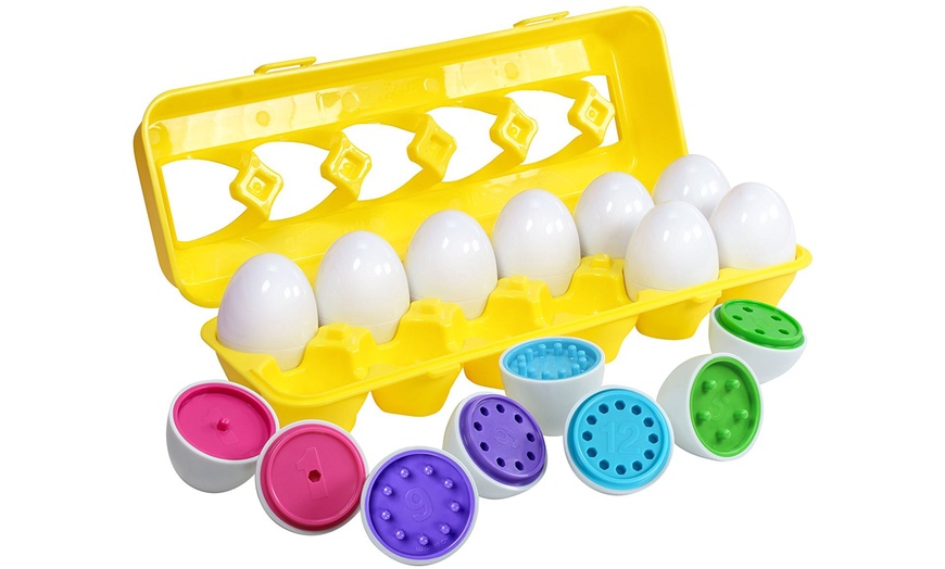 Image 3: Set of 12 Colour Matching Eggs