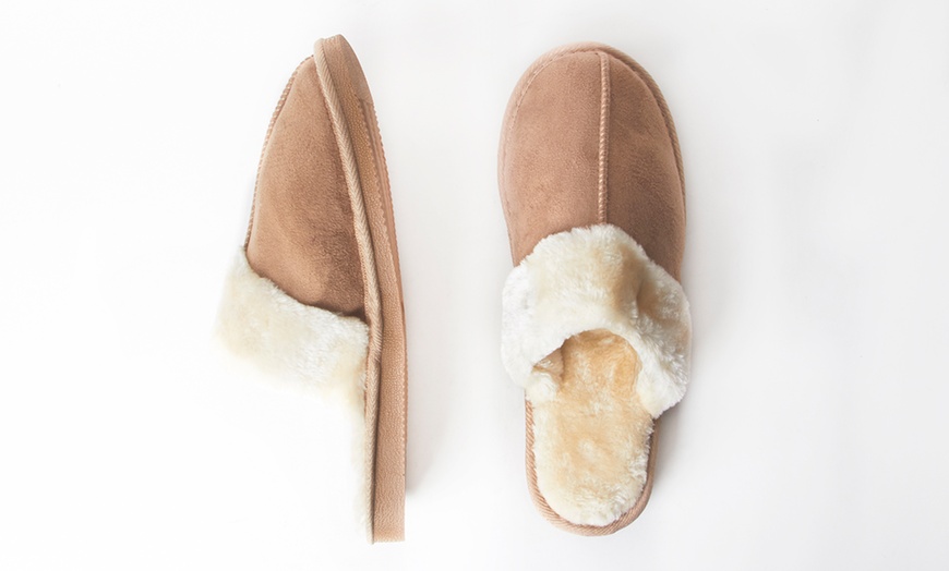 Image 13: Men's Fleece Lined Slippers