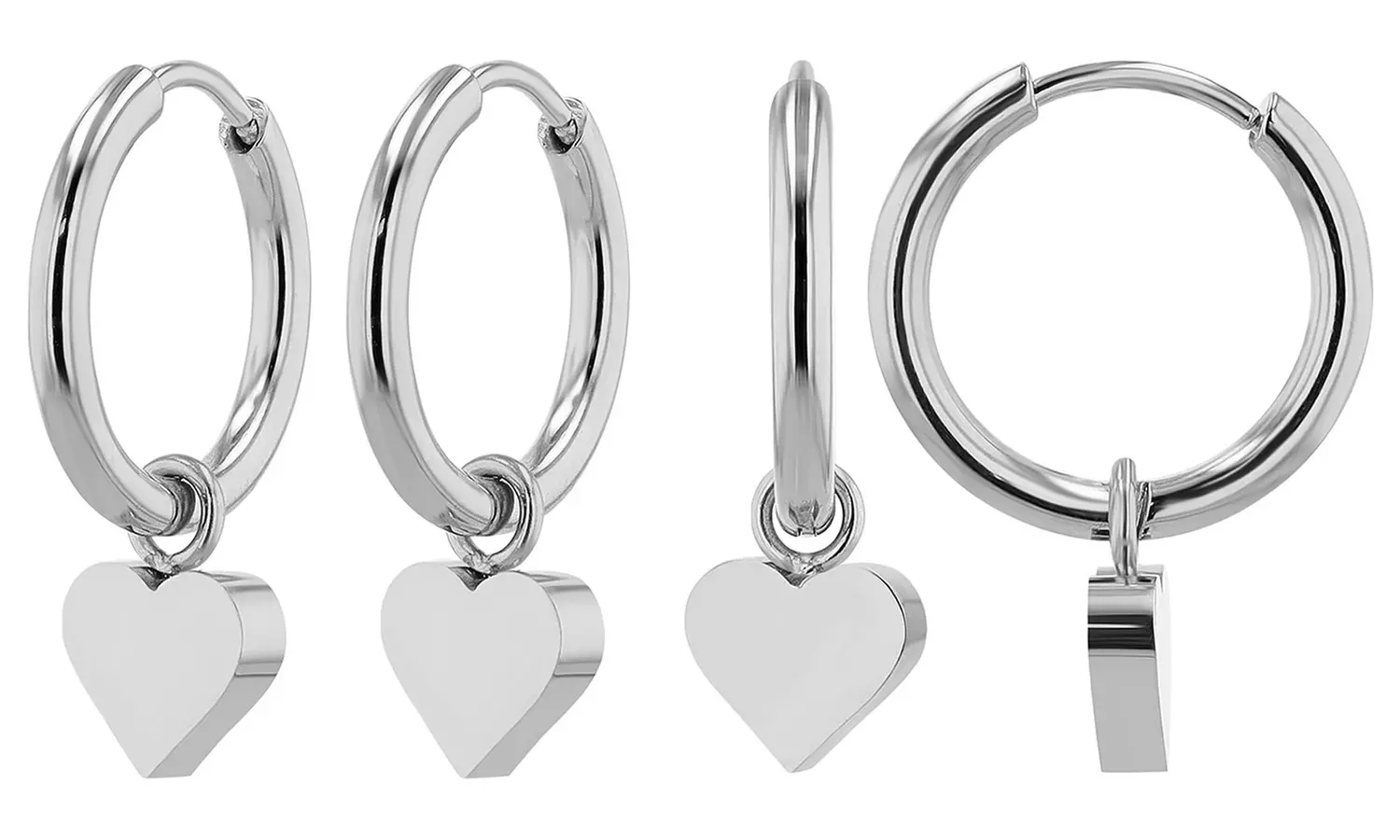 Akzent EDS Creolen mit Anhänger nach Wahl in Gold oder Silber