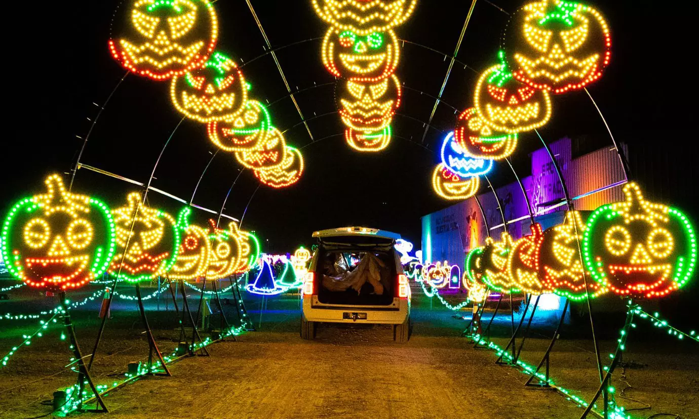 General or Party Pack Admission for One Vehicle of Guests (October 4 - 30) to Spooky Light Show (Up to 36% Off)  - Primary Image