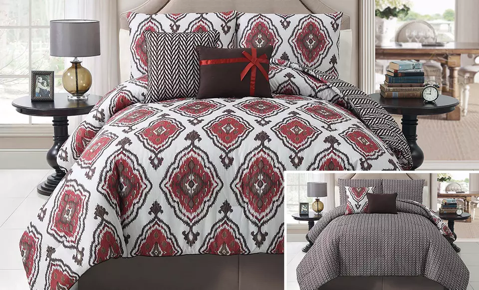 5-Piece Reversible Comforter Sets - Second Medium