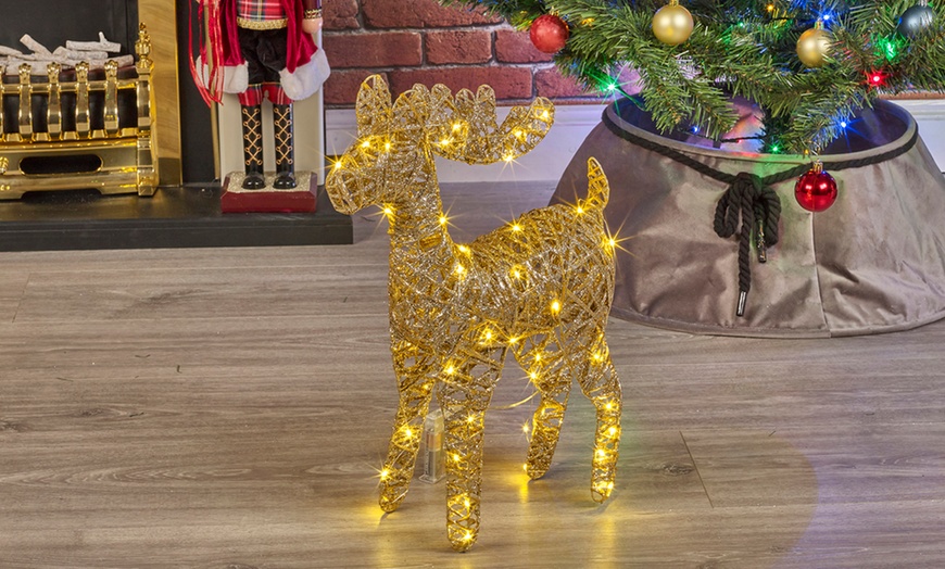 Image 1: LED Standing Christmas Reindeer