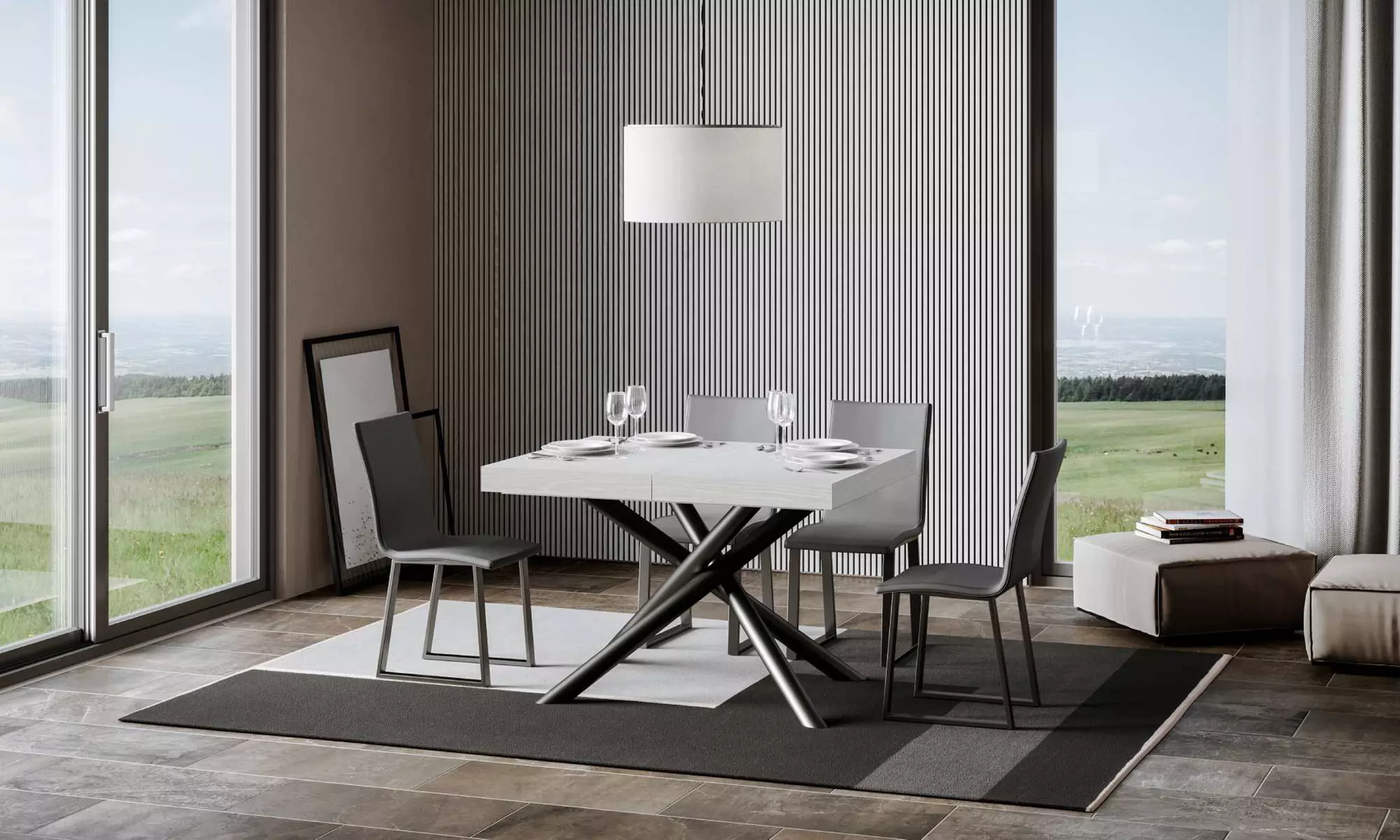 Table avec rallonge "Famas"