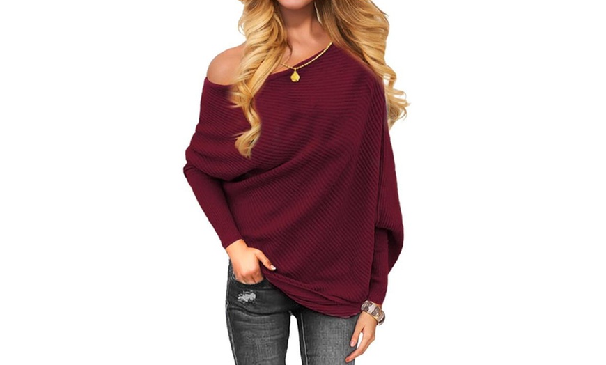 Image 3: Knitted Off Shoulder Top