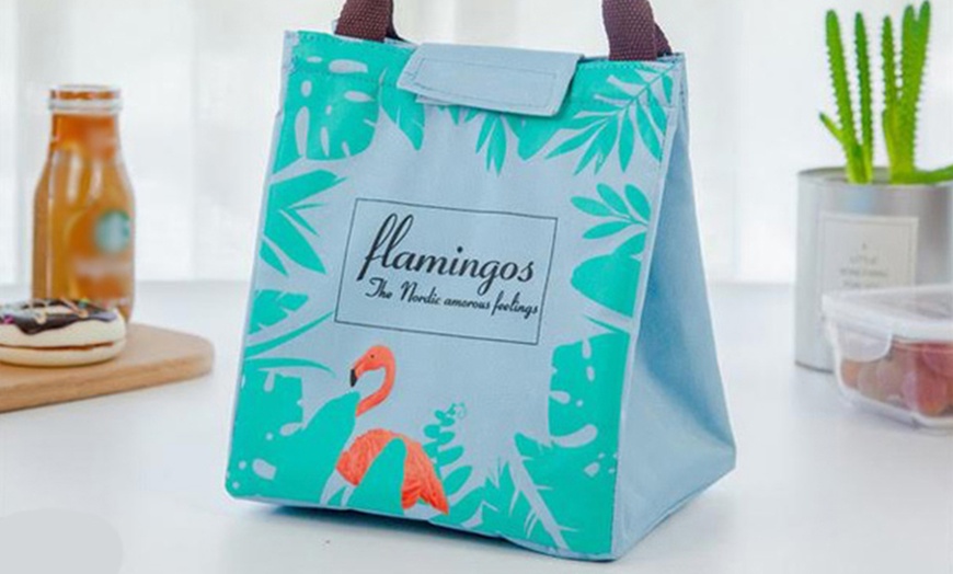 Image 6: Flamingo Insulated Lunch Bag