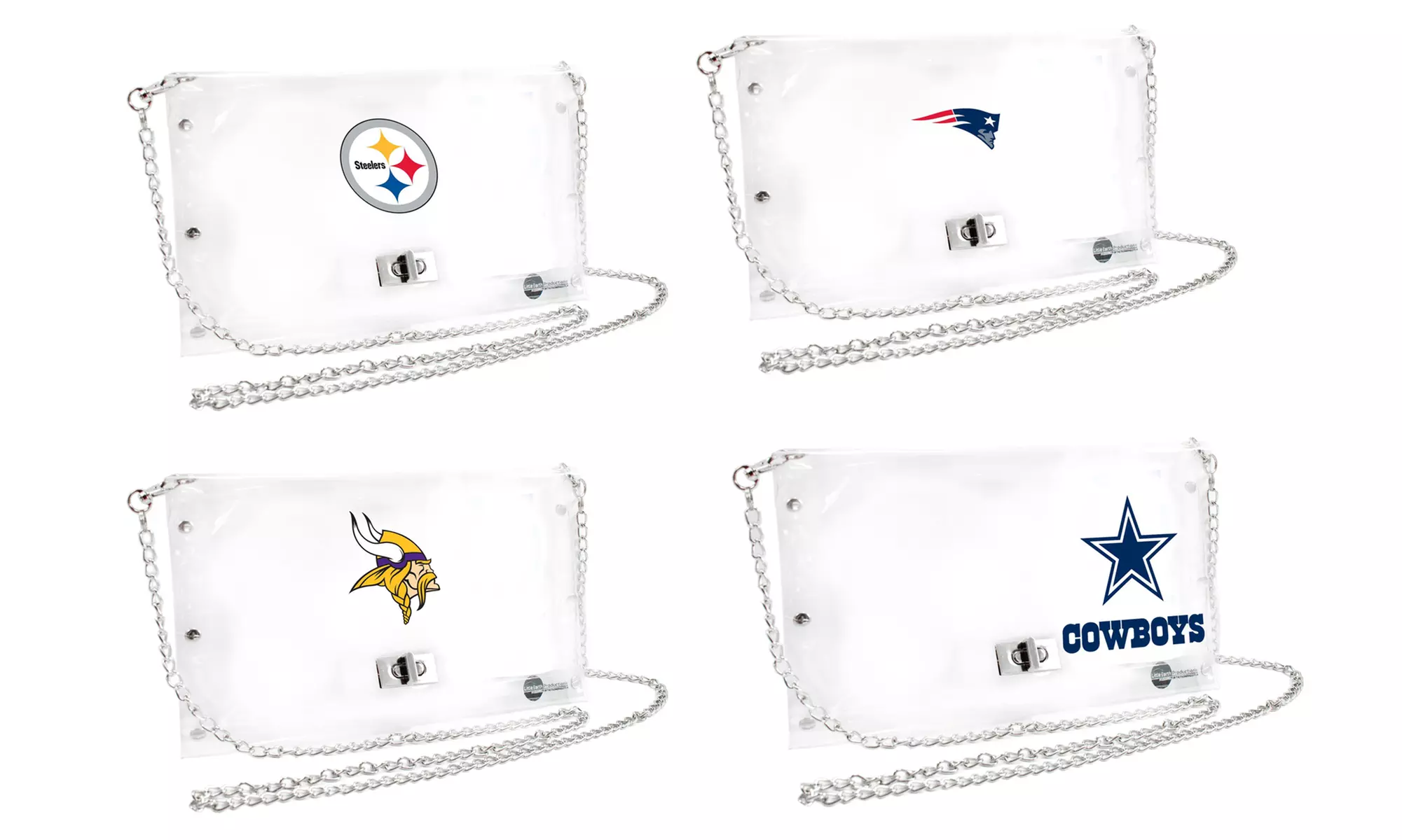Little Earth NFL Clear Stadium-Approved Envelope Clutch Purse - Primary Image