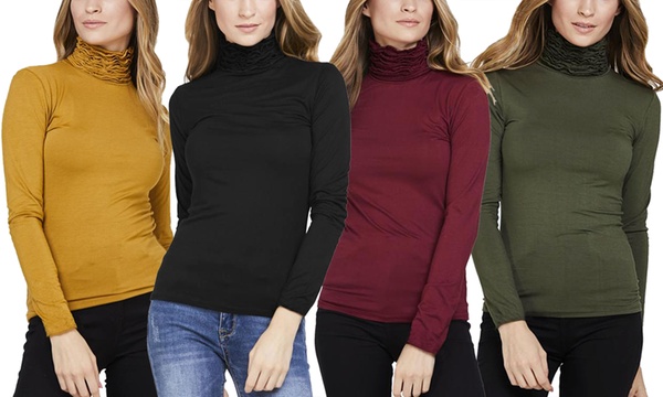 ruffle polo neck top