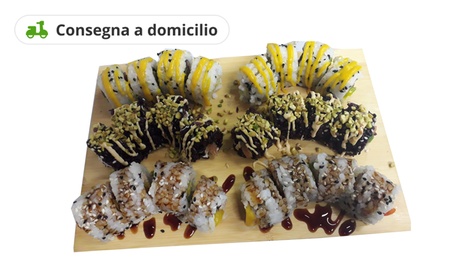 Vassoio fino a 84 pezzi da Tori Sushi Il Tempio Del Gusto, sushi 100% italiano. Consegna a domicilio