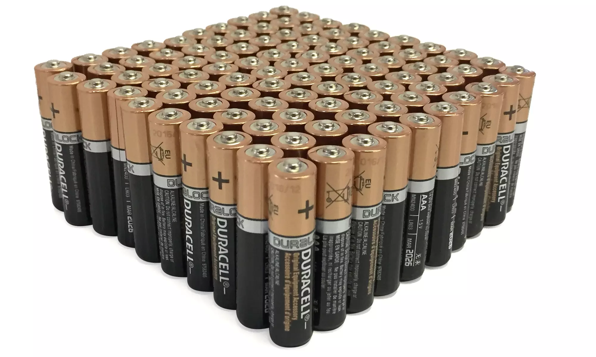 Duracell CopperTop Duralock OEM Batteries: AA or AAA (100-Pack) - Second Medium