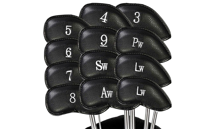 Image 6: One or Two Sets of 12-Piece Golf Club Head Covers