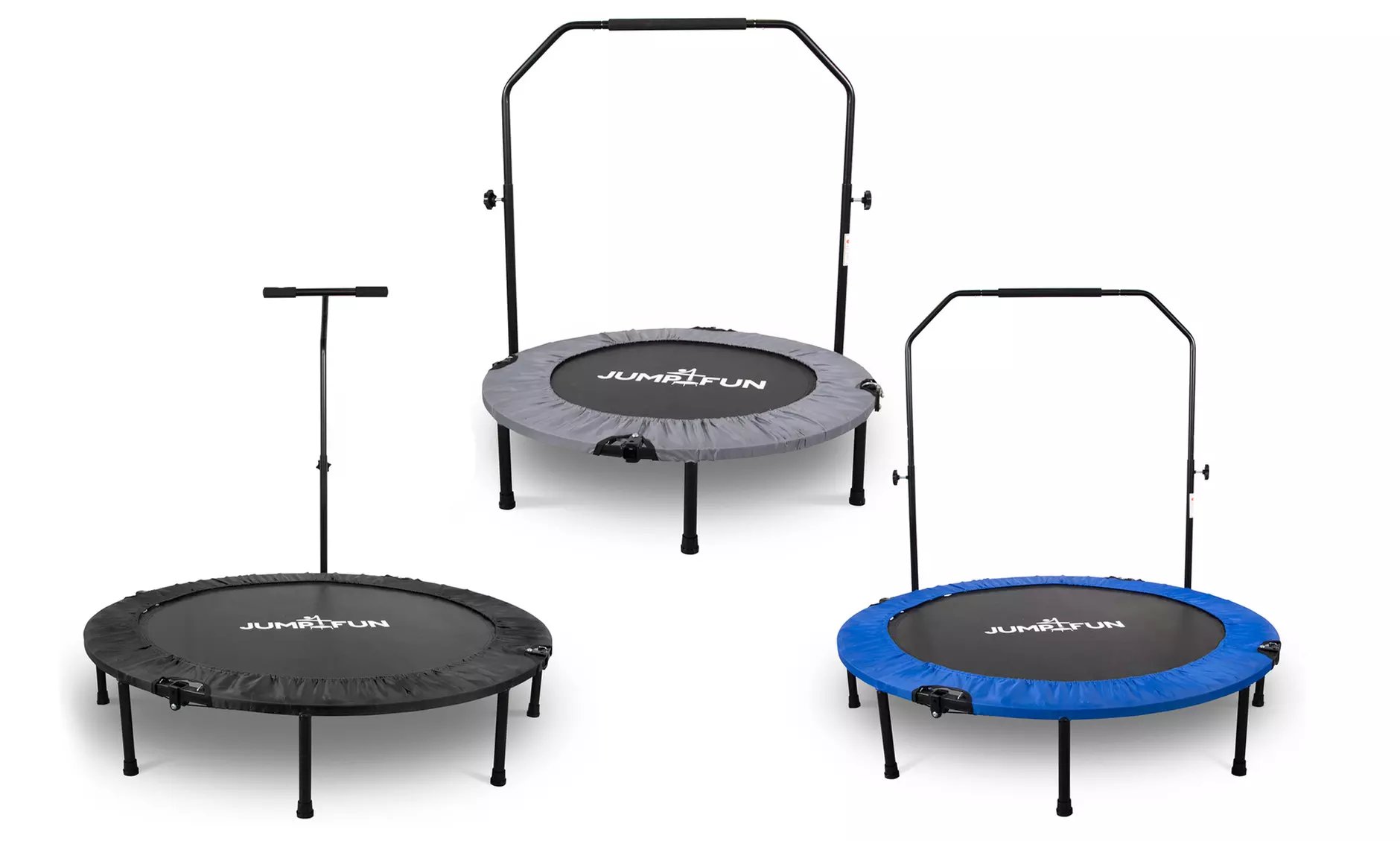 Mini trampolini Jump4Fun disponibili in 2 modelli, 2 misure, 3 colori e con spedizione gratuita - Primary Image