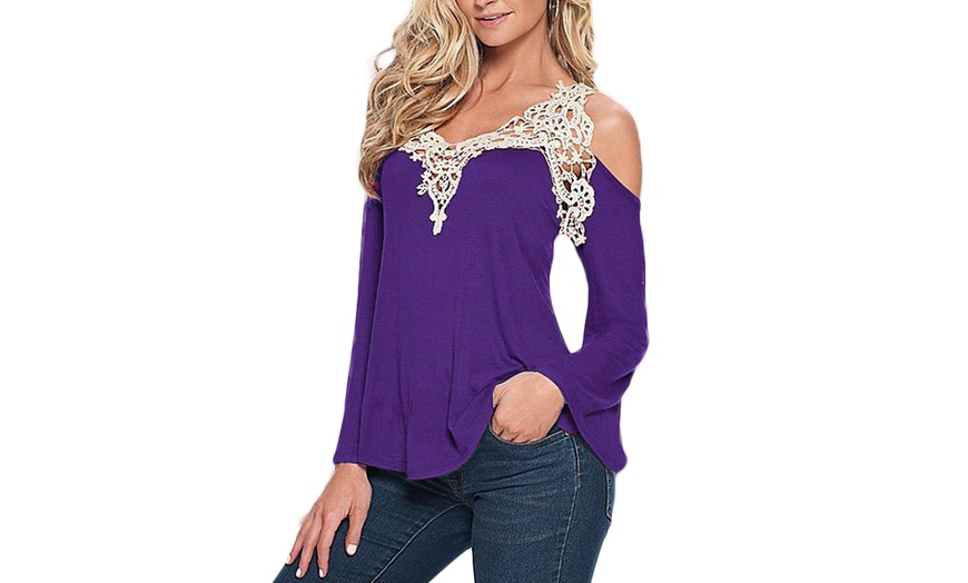 Image 7: Women's Cold-Shoulder Top 